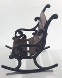 Ornate Cast Iron with Wood Slats Dollhouse Furniture Size Garden Style Rocking Chair