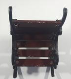 Ornate Cast Iron with Wood Slats Dollhouse Furniture Size Garden Style Rocking Chair