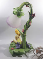 2004 Hampton Bay Disney Tinkerbell Flowers and Vine Lamp with Purple and White Bell Tulip Shade - No Wings