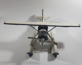 Vintage Style White Float Plane Large Tin Metal Airplane