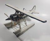 Vintage Style White Float Plane Large Tin Metal Airplane