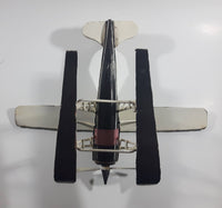 Vintage Style White Float Plane Large Tin Metal Airplane
