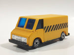 Unknown Brand No. 1005 Delivery Van Yellow Plastic Body Die Cast Toy Car Vehicle