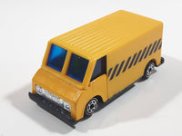 Unknown Brand No. 1005 Delivery Van Yellow Plastic Body Die Cast Toy Car Vehicle