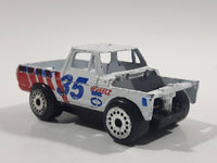 Zee Toys Dyna Wheels D125 Rough Riders Pickup Truck #35 White Die Cast Toy Car Vehicle