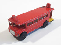 Vintage PlayArt Double Decker Bus Red Die Cast Toy Car Vehicle Missing Second Level - Made in Hong Kong