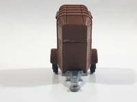 Unknown Brand Horse Animal Livestock Trailer Brown Plastic Die Cast Toy Car Vehicle with Opening Door