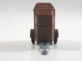 Unknown Brand Horse Animal Livestock Trailer Brown Plastic Die Cast Toy Car Vehicle with Opening Door