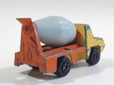 Vintage PlayArt Cement Mixer Yellow and Orange Die Cast Toy Car Construction Building Equipment Vehicle - Missing half the Windsheild - Hong Kong