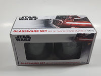Disney Star Wars Glassware Set of Two 10 oz (295 ML) Each Etched Glass Cups New in Box