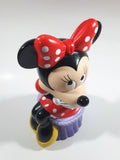 Disney Applause Minnie Mouse Sitting on Purple Stool 9 1/2" Tall Hard Vinyl Coin Bank