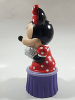 Disney Applause Minnie Mouse Sitting on Purple Stool 9 1/2" Tall Hard Vinyl Coin Bank