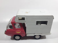 Vintage 1970s Tonka Camper Truck Pink and White Pressed Steel Toy Car Vehicle