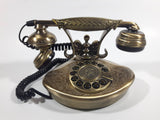 Nexxtech Vintage Style 1935 Reproduction Paramount Collection Classic Series Ornate Brass Fancy Push Button Telephone