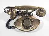 Nexxtech Vintage Style 1935 Reproduction Paramount Collection Classic Series Ornate Brass Fancy Push Button Telephone