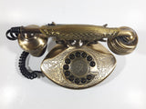 Nexxtech Vintage Style 1935 Reproduction Paramount Collection Classic Series Ornate Brass Fancy Push Button Telephone