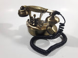 Nexxtech Vintage Style 1935 Reproduction Paramount Collection Classic Series Ornate Brass Fancy Push Button Telephone