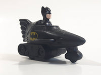 1991 McDonald's DC Comics Batman Batmobile Push Down Spring Release Black Plastic Toy Car Vehicle