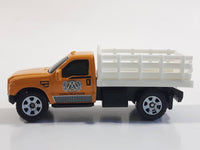 2014 Matchbox MBX Construction Ford F-350 Truck Orange Yellow Die Cast Toy Car Vehicle