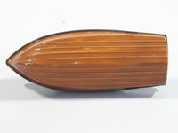 Unknown Brand Fishing Boat Painted Blue and Brown Plastic Toy Watercraft