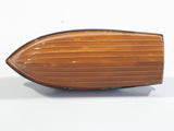 Unknown Brand Fishing Boat Painted Blue and Brown Plastic Toy Watercraft