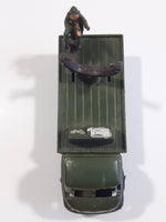 Vintage Blue-Box Toys Military Spotlight Truck Army Green Plastic Die Cast Toy Car Vehicle