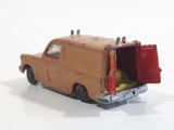Vintage Husky Ford Thames Van Painted Brown Die Cast Toy Car Vehicle with Opening Rear Doors Made in Gt. Britain