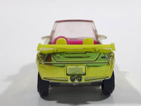 Mattel Polly Pocket Convertible Lime Yellow and Pink Plastic Body Die Cast Toy Car Vehicle L4357