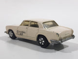 Vintage 1981 ERTL Rolls Royce Silver Shadow Cannonball Run Cream White Die Cast Toy Car Vehicle Made in Hong Kong