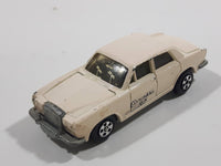 Vintage 1981 ERTL Rolls Royce Silver Shadow Cannonball Run Cream White Die Cast Toy Car Vehicle Made in Hong Kong