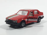 Majorette Alfa 75 Red No. 271 Forza Italia Die Cast Toy Car Vehicle with Opening Doors 1/55 Scale