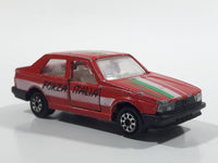 Majorette Alfa 75 Red No. 271 Forza Italia Die Cast Toy Car Vehicle with Opening Doors 1/55 Scale