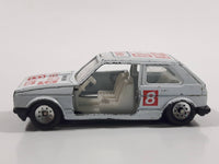 1988 Hartoy Coca Cola Coke Soda Pop VW Volkswagen Golf GTI White Red Die Cast Toy Car Vehicle with Opening Doors - Missing a Door