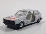 1988 Hartoy Coca Cola Coke Soda Pop VW Volkswagen Golf GTI White Red Die Cast Toy Car Vehicle with Opening Doors - Missing a Door