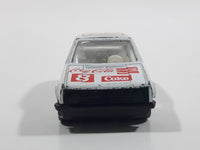 1988 Hartoy Coca Cola Coke Soda Pop VW Volkswagen Golf GTI White Red Die Cast Toy Car Vehicle with Opening Doors - Missing a Door