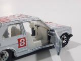 1988 Hartoy Coca Cola Coke Soda Pop VW Volkswagen Golf GTI White Red Die Cast Toy Car Vehicle with Opening Doors - Missing a Door