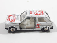 1988 Hartoy Coca Cola Coke Soda Pop VW Volkswagen Golf GTI White Red Die Cast Toy Car Vehicle with Opening Doors - Missing a Door