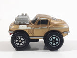 Micro Machines Style Ford Mustang with Blown Motor Gold Miniature Die Cast Toy Car Vehicle