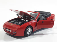 Majorette Porsche 944 Turbo Convertible 1:24 Scale Red Die Cast Toy Car Vehicle with Opening Doors and Hood