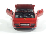 Majorette Porsche 944 Turbo Convertible 1:24 Scale Red Die Cast Toy Car Vehicle with Opening Doors and Hood