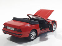 Majorette Porsche 944 Turbo Convertible 1:24 Scale Red Die Cast Toy Car Vehicle with Opening Doors and Hood