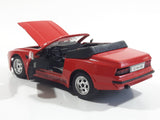 Majorette Porsche 944 Turbo Convertible 1:24 Scale Red Die Cast Toy Car Vehicle with Opening Doors and Hood