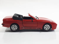 Majorette Porsche 944 Turbo Convertible 1:24 Scale Red Die Cast Toy Car Vehicle with Opening Doors and Hood