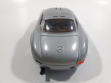 CB Car Mercedes 300 SL 1:24 Scale Silver Die Cast Toy Car Vehicle with Opening Gull Wing Doors and Hood