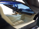 Majorette Lamborghini Countach 5000 Quattrovalvole 1:24 Scale Black Die Cast Toy Car Vehicle with Opening Scissor Doors and Hood