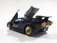 Majorette Lamborghini Countach 5000 Quattrovalvole 1:24 Scale Black Die Cast Toy Car Vehicle with Opening Scissor Doors and Hood