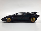 Majorette Lamborghini Countach 5000 Quattrovalvole 1:24 Scale Black Die Cast Toy Car Vehicle with Opening Scissor Doors and Hood