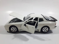 Majorette Porsche 944 Turbo 1:24 Scale White Die Cast Toy Car Vehicle with Opening Doors, Hood, and Hatch