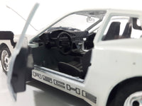 Majorette Porsche 944 Turbo 1:24 Scale White Die Cast Toy Car Vehicle with Opening Doors, Hood, and Hatch