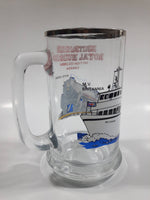 Vintage Britannia Royal Hudson 2860 Train Locomotive M.V. Britannia Harbour Ferries 5 1/2" Tall Glass Beer Mug Cup